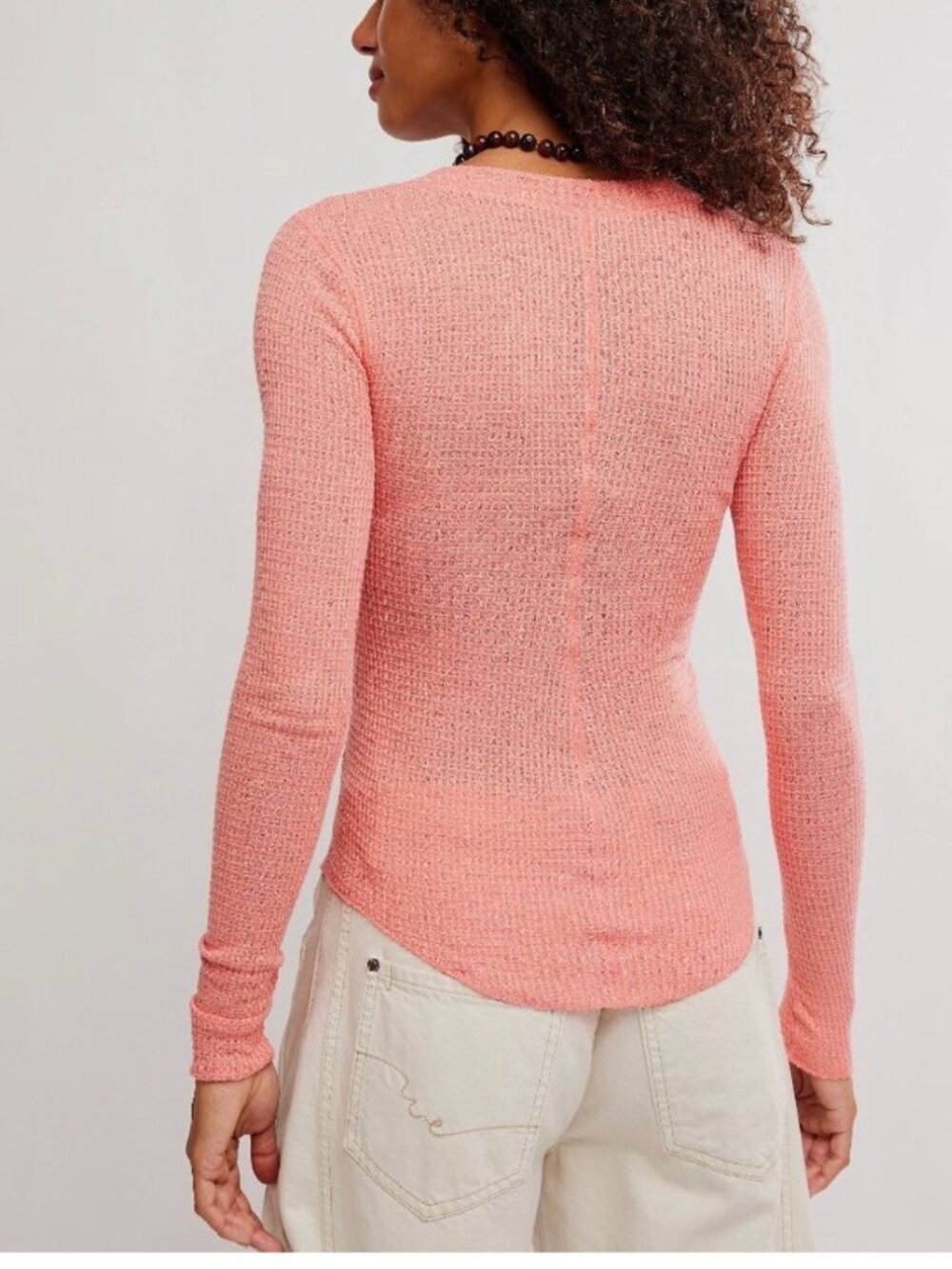 FREE PEOPLE Going Places Cardi / Coral Crimson - Picture 3 of 4